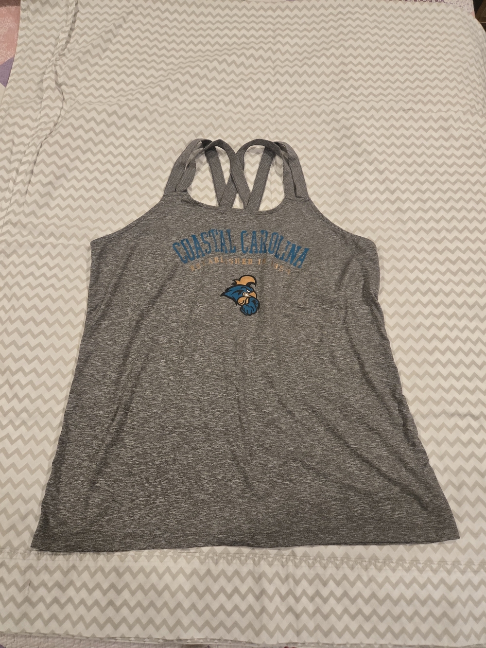 *Sideline Apparel* Coastal Carolina Gray Racerback Tank Top